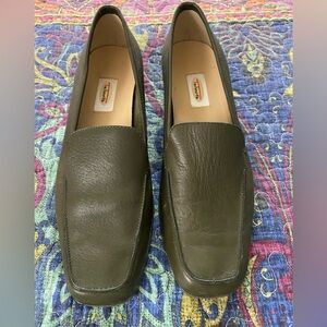 Talbots Olive Green Leather Loafers